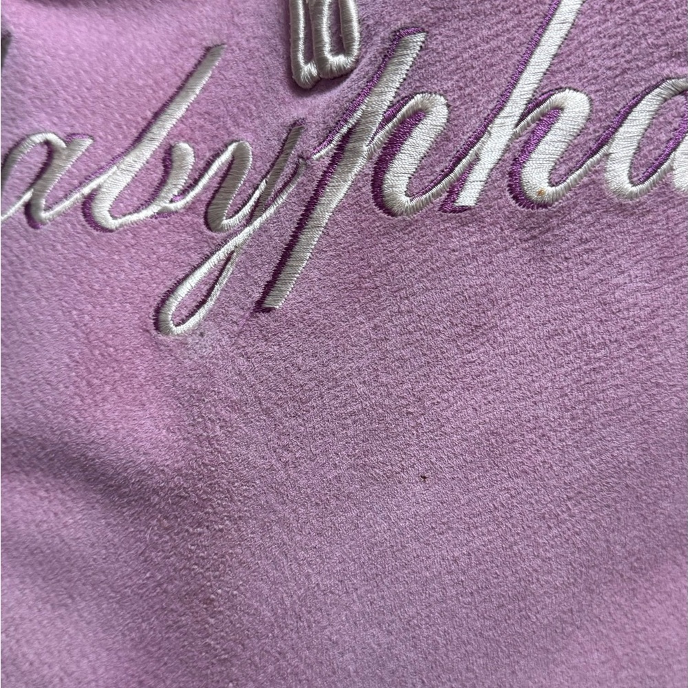 Baby Phat Women's Pink and Cream Suede/Leather Teddy Jacket - Picture 5 of 8